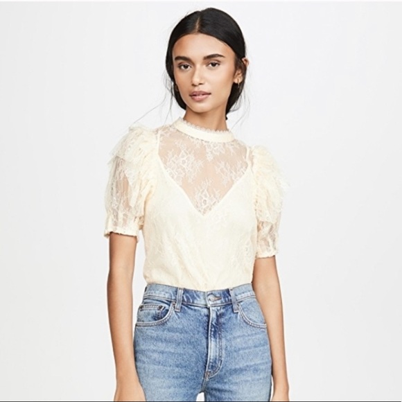 Free People Tops - Free People Cream Lace Blouse